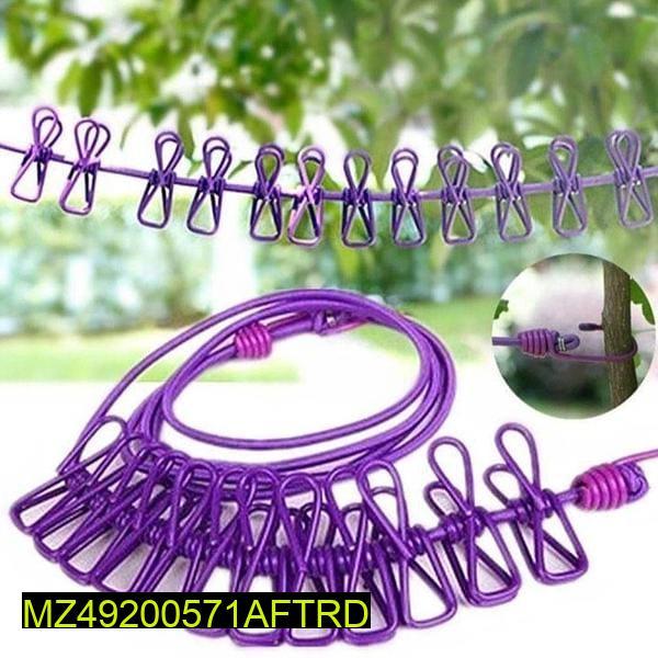 Purple Elastic Clothesline Rope for Indoor Outdoor Use