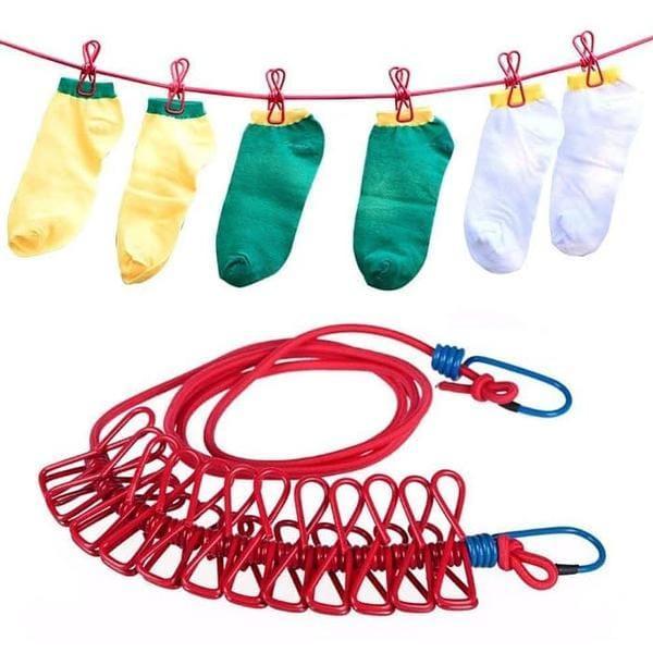 Purple Elastic Clothesline Rope for Indoor Outdoor Use