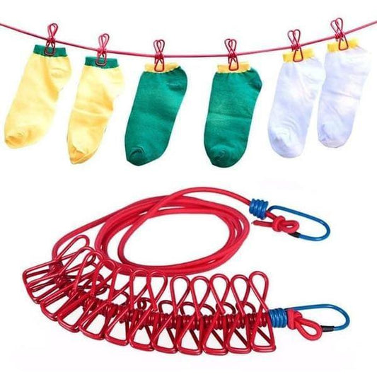 Purple Elastic Clothesline Rope for Indoor Outdoor Use