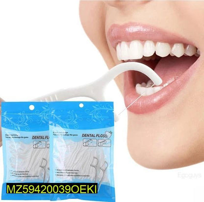 Premium Quality Dental Floss Tooth Picks White ABS Plastic