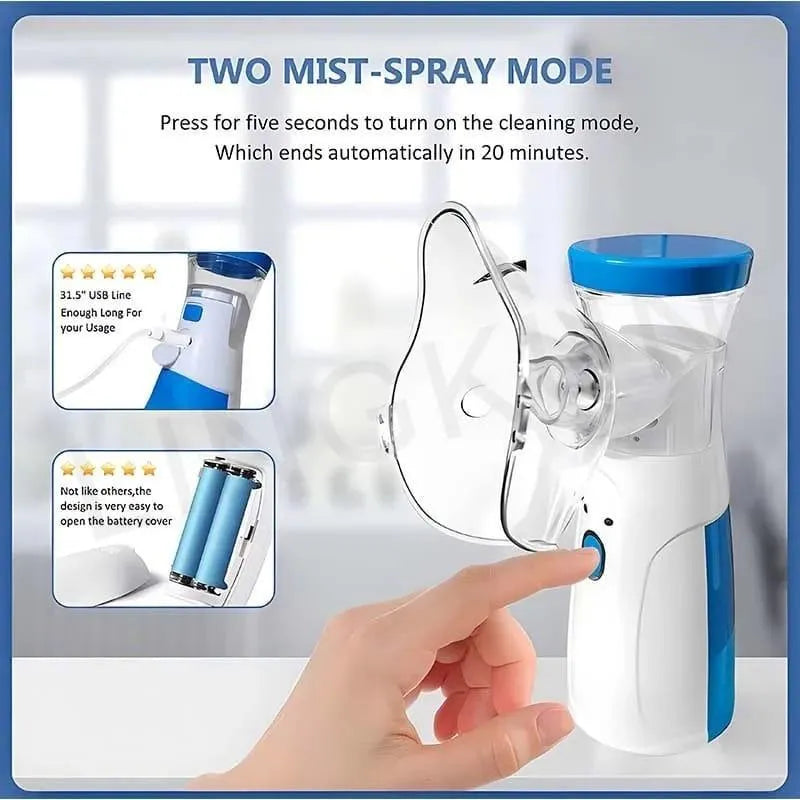 USB Powered Mini Mesh Nebulizer for Adults & Children
