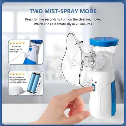 USB Powered Mini Mesh Nebulizer for Adults & Children