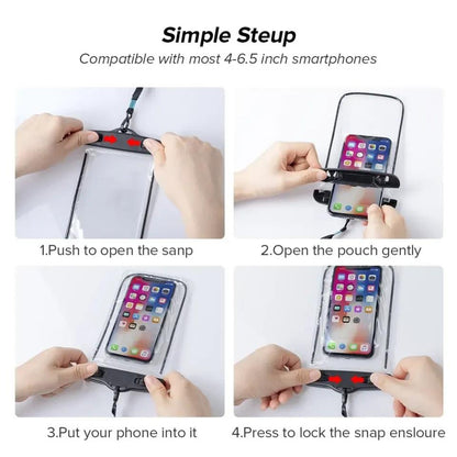 Waterproof Phone Pouches Multicolor Pack of 2