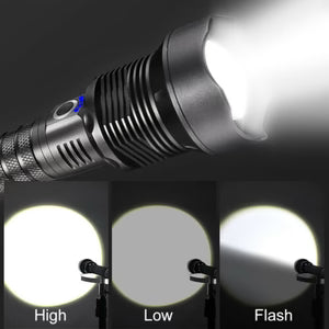 P90 LED Rechargeable Laser Flashlight