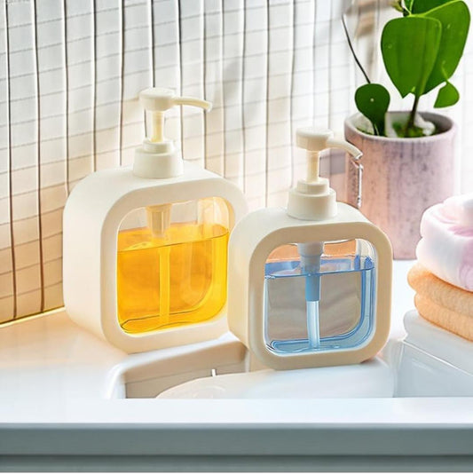 Refillable Liquid Soap Dispenser ABS Plastic Transparent Front