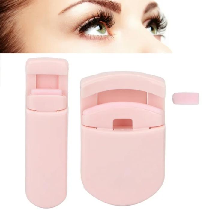 Pink 2-in-1 Eyelash Curler Set for Long Lasting Curl