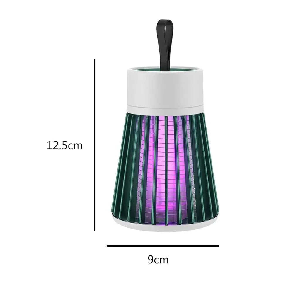USB Rechargeable Mosquito Killer Lamp Green White 12.5cm