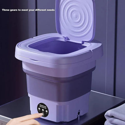 Portable Mini Washing Machine Purple ABS Compact