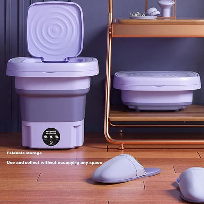 Portable Mini Washing Machine Purple ABS Compact