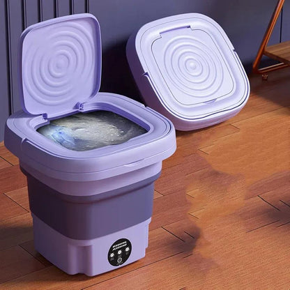 Portable Mini Washing Machine Purple ABS Compact