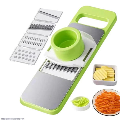 Green Multi-Blade Vegetable Slicer with Non-Slip Handle