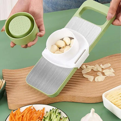Green Multi-Blade Vegetable Slicer with Non-Slip Handle