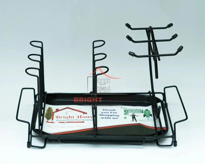 Black Metal Cup Holder for Kitchen & Dining
