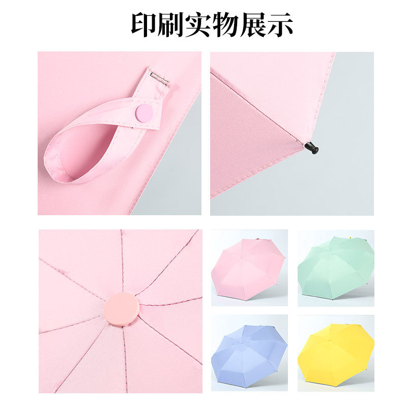 Custom Logo Sunscreen Umbrella Women Foldable