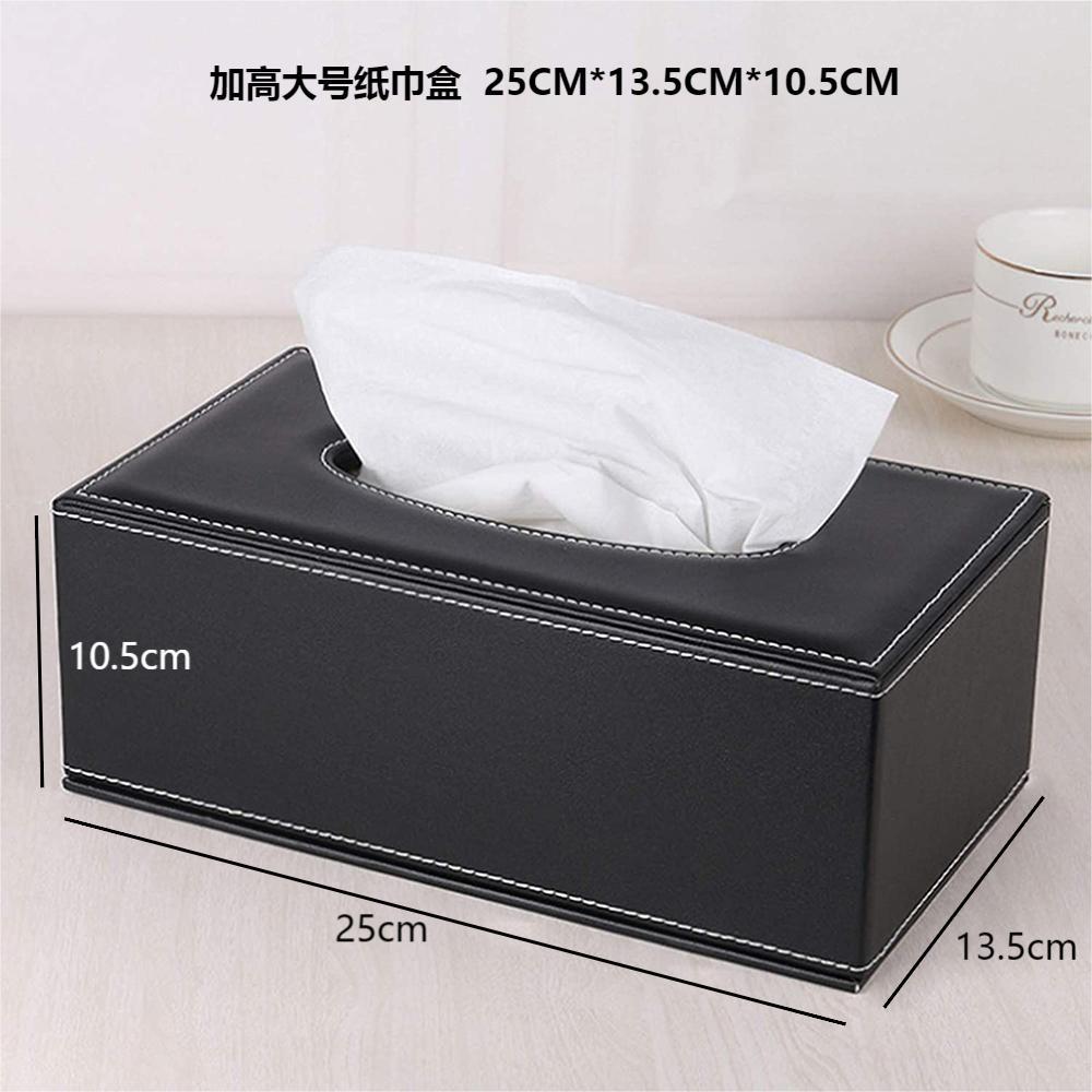 Black Leather Tissue Box 18.7x11.8x9.3cm Pakistan