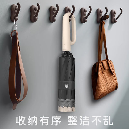 Black 100-Bone Anti-Wind Umbrella for Sun & Rain