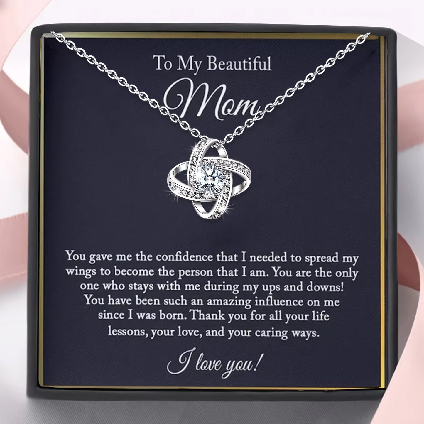 Necklace Silver Card Light Box