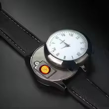 New Military USB Lighter Watch Men's