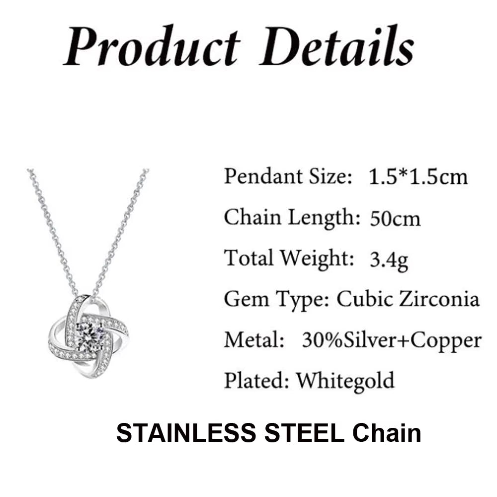Necklace Silver Card Light Box